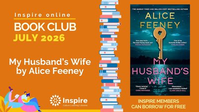 Front cover of this months Inspire Online Book Club 'My Husbands Wife' by Alice Feeney