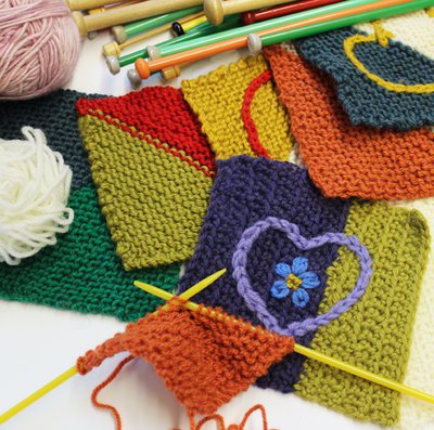 Embellishment for knitted and crochet squares