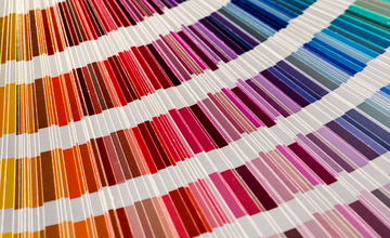 Sample of colour cards