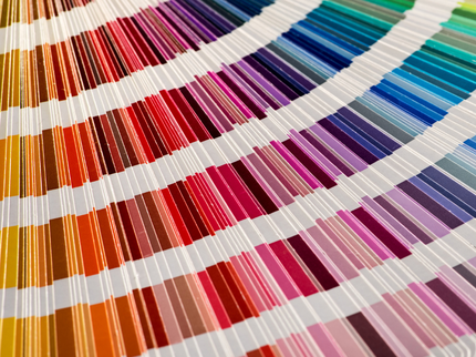 Sample of colour cards