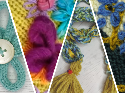 Photos of some projects from past Get Knitting! Online Workshops