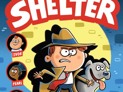 Book cover for Hugh Dunnit Taking Shelter by Guy Bass