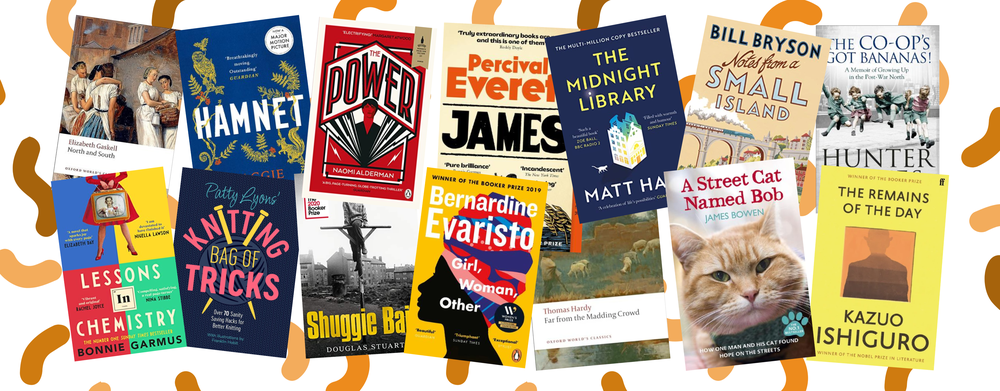 Collage of books included on the Inspire's Favourite Reads longlist