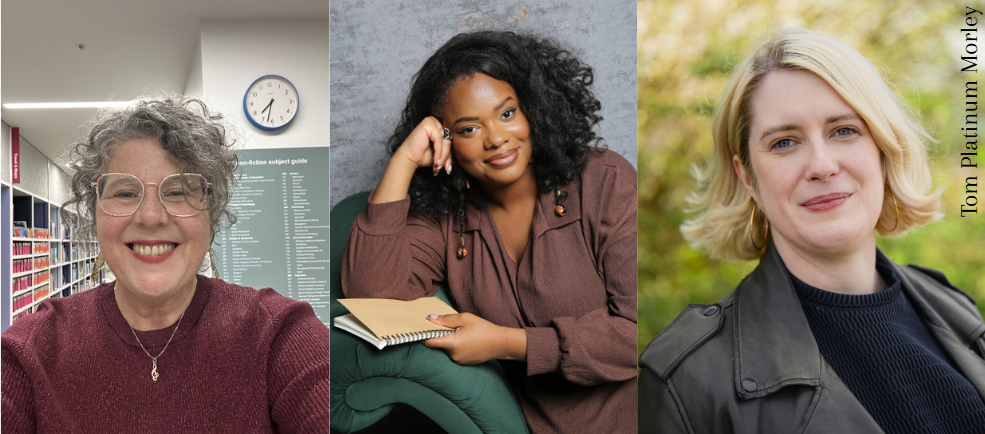 Three headshots of local authors in Nottinghamshire