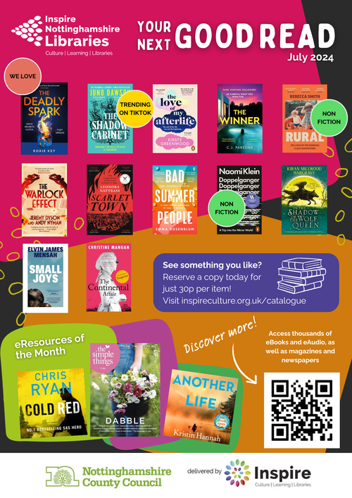 Your Next Good Read poster for July 2024