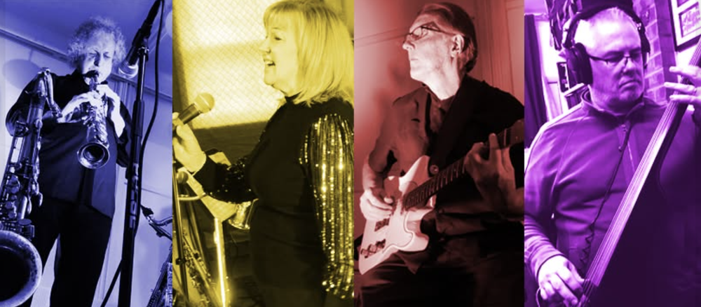 Composite photo of the four members of Jazz Expressions