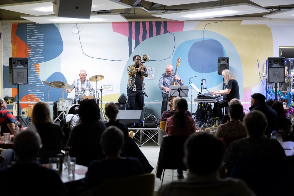 Jazz act performing live at Worksop Library