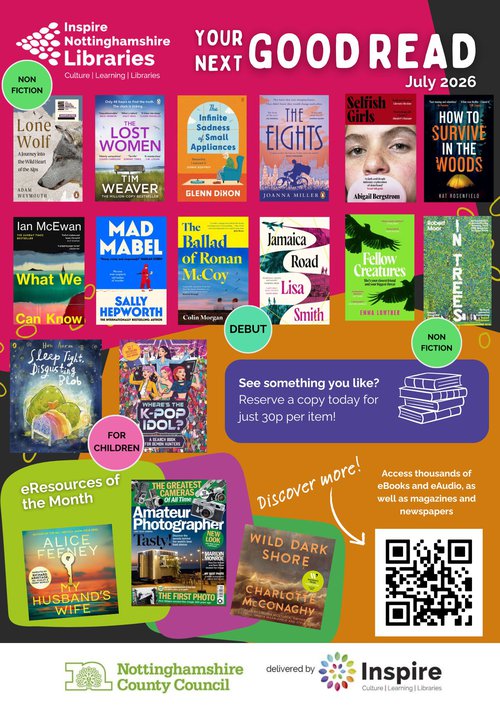 July's Your Next Good Read poster