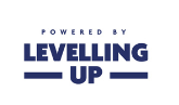 Blue text on white background Powered by Levelling Up logo