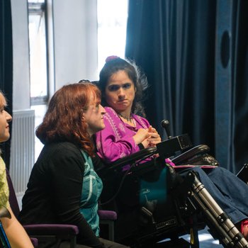 Photograph of three of the Social Model Writers