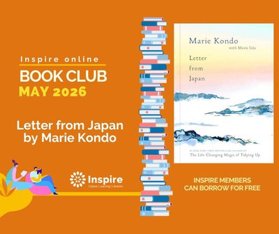 Image showing the front cover of May's online book club pick 'Letter from Japan' by Marie Kondo