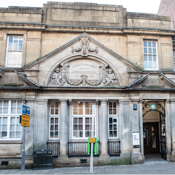 outside of The Old Library in Mansfield street view