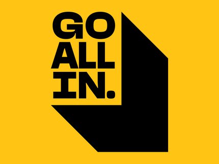 Go All In on yellow background