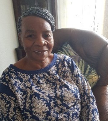 Rosetta Burrel sitting in an armchair