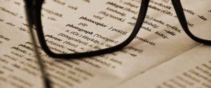Glasses on a book