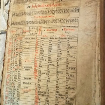 Before paper repair, showing rips and tears in the pages