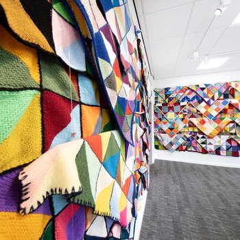 Close up of care squares blankets