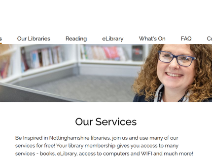 Screengrab of the library catalogue