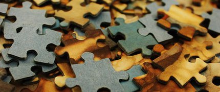 grey and oak jigsaw puzzle pieces